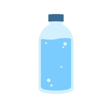 Plastic Mineral Water Bottle Vector Illustration
