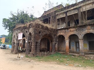 old house and an abandoned raj place - obrazy, fototapety, plakaty