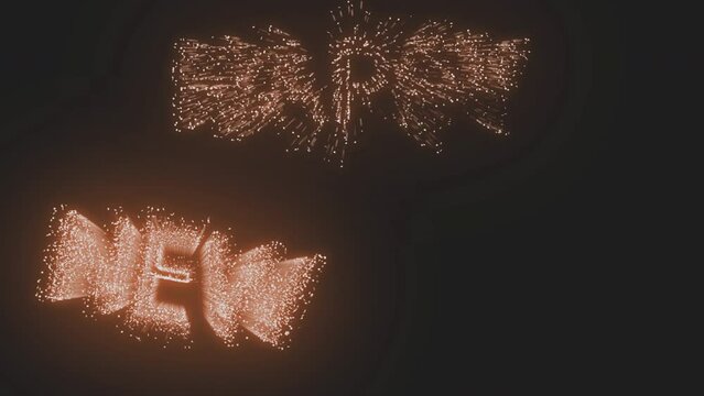 Holiday background Happy New Year 2024 with Alpha Green particles