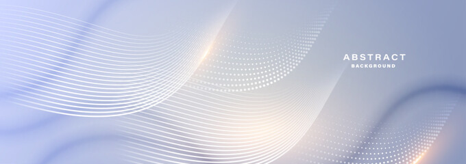 Obraz premium Modern abstract background with flowing particles. Digital future technology concept. vector illustration.