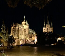 Nightview at the Erfurt Cathedral (Dom St Marien)
