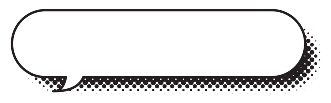 吹き出しのイラスト12【ハーフトーン影】