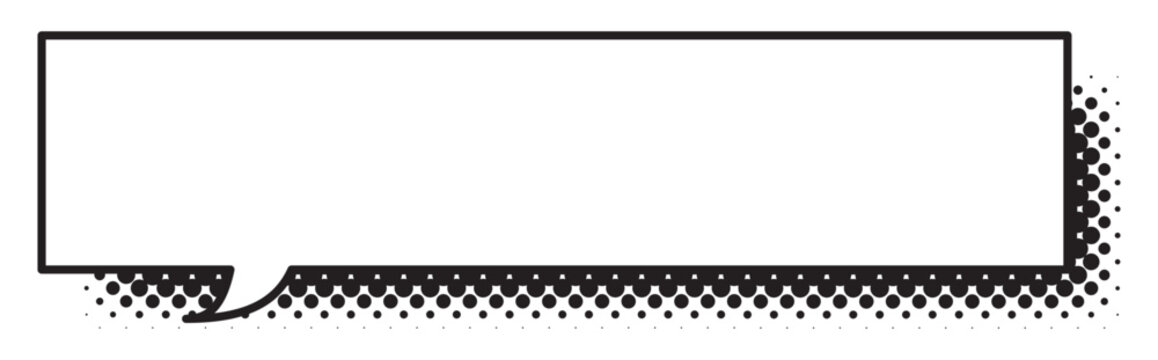 吹き出しのイラスト13【ハーフトーン影】