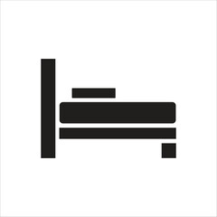 bed vector icon line templte