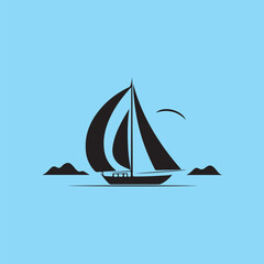 Naklejka premium Sailing Ship Logo Vector Images