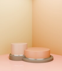 Pastel podium for exhibit