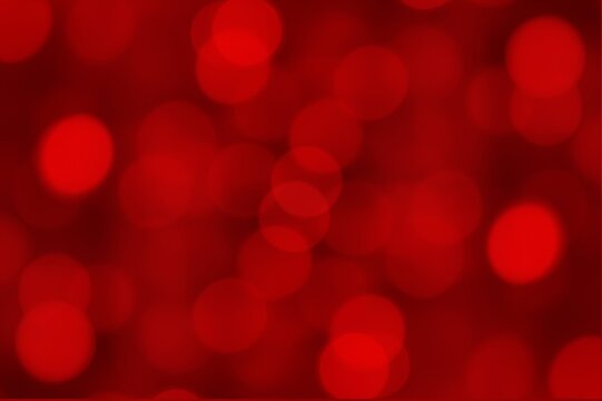 Defocused abstract bokeh red Christmas soft background