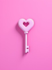 cute plastic icon on bright pink background color, 3d isometric style
