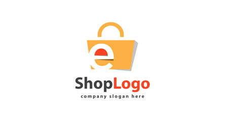 Online Shop Logo designs Template. Illustration vector graphic of shopping cart and shop bag combination logo design concept. Perfect for Ecommerce, sale, discount or store web element.