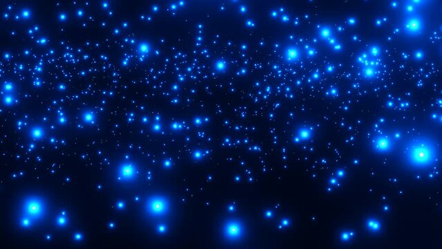 Colorful particles in space. 4k abstract vj motion background, club visuals vj loops, stock background video