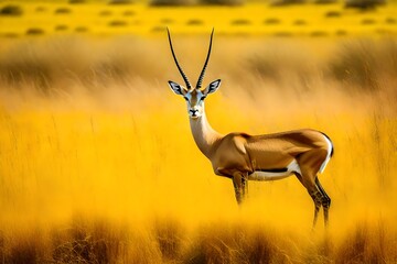 springbok antelope desert country Generated with AI.