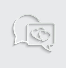 heart icon. love chat icon vector. love sign valentines day icon