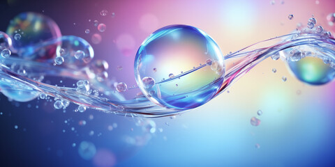 Cosmetic Essence Liquid bubble Molecule