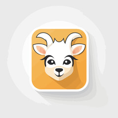Sheep head icon. Vector illustration of sheep head icon for web