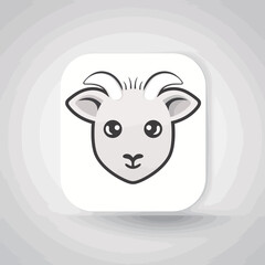 Sheep head icon. Vector illustration of sheep head icon for web