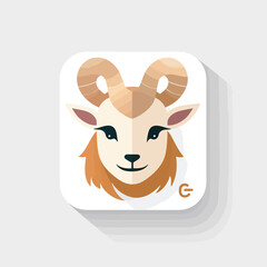 Cute cartoon animal icon on a white background. Vector illustration.