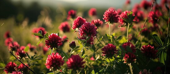Red Clover in Bloom Photograph - obrazy, fototapety, plakaty