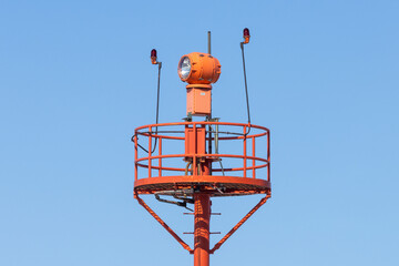 Orange Airport Light Beacon. Used at airports across the United States, this rotating signal shows...
