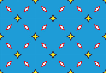 Fun line seamless pattern. Creative abstract style holiday background illustration for children or party celebration with modern shapes.