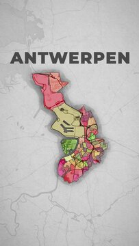 Animated Map Of Antwerp, Belgium (Antwerpen)