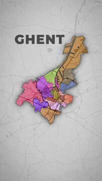 Animated Map Of Ghent, Belgium