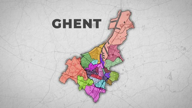 Animated Map Of Ghent, Belgium 