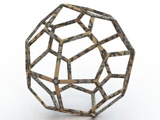 Wireframe Shape Pentagonal Icositetrahedron 3D print model