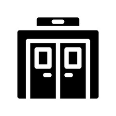 fire exit glyph icon
