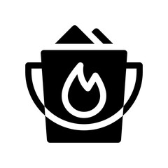 sand bucket glyph icon