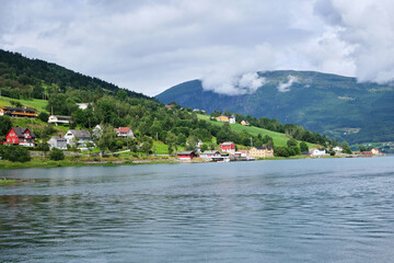 village on a fjord in norway