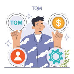 Reducing the cost of production. Automatization and effective optimization of manufacturing expense. Balance of costs and income. Flat vector illustration