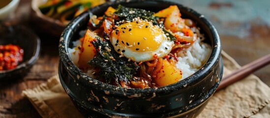 Korean traditional dish made with potato and rice.