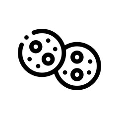 ginger cookies line icon