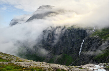clouds over the mountains