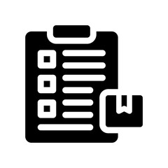 Fototapeta premium clipboard glyph icon