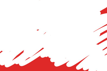 red doodle on white background for social media and web