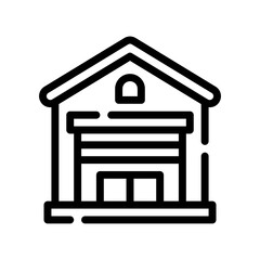 warehouse line icon