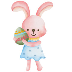 easter bunny with easter egg