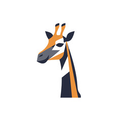 Giraffe Logo Template vector icon illustration design. Creative animal logo concept.