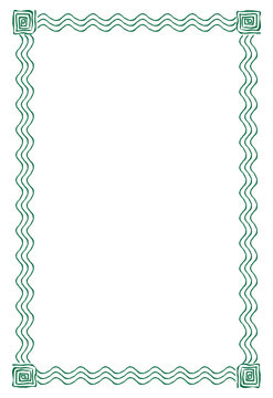 Border frame line decoration for certificate or diploma template and for your text and photo vector art simple line corner icon image for certificate or template