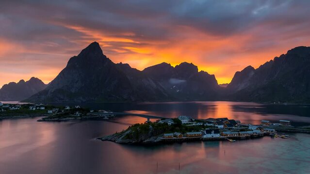 Sonnenuntergang in Norwegen - Zeitraffer