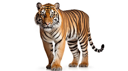 Tiger standing Isolated on white background