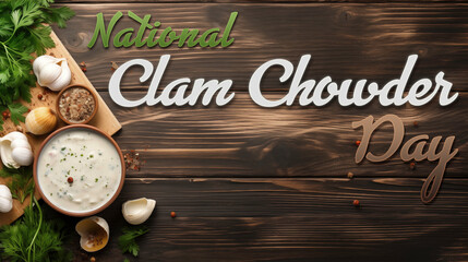International Clam Chowder Day background decor
