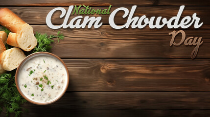 International Clam Chowder Day background decor