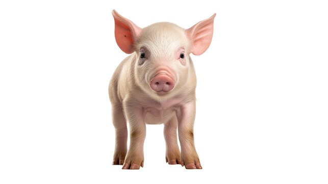 Pig face. Isolated on white background
