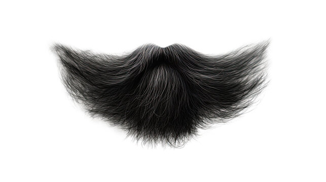 Black beard. Isolated on transparent background