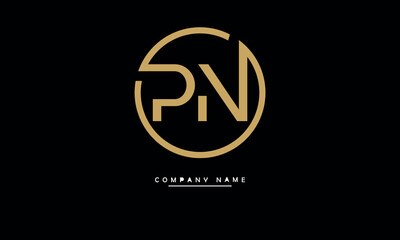 PN, NP, P, N Abstract Letters Logo Monogram - obrazy, fototapety, plakaty