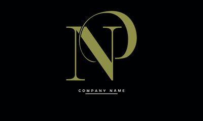 PN, NP, P, N Abstract Letters Logo Monogram