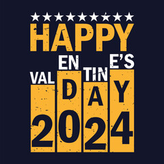 Happy Valentines Day 2024 typography valentines day colorful lettering quotes