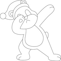 Bear Christmas Hip Hop Animal Vector Graphic Art Illustration